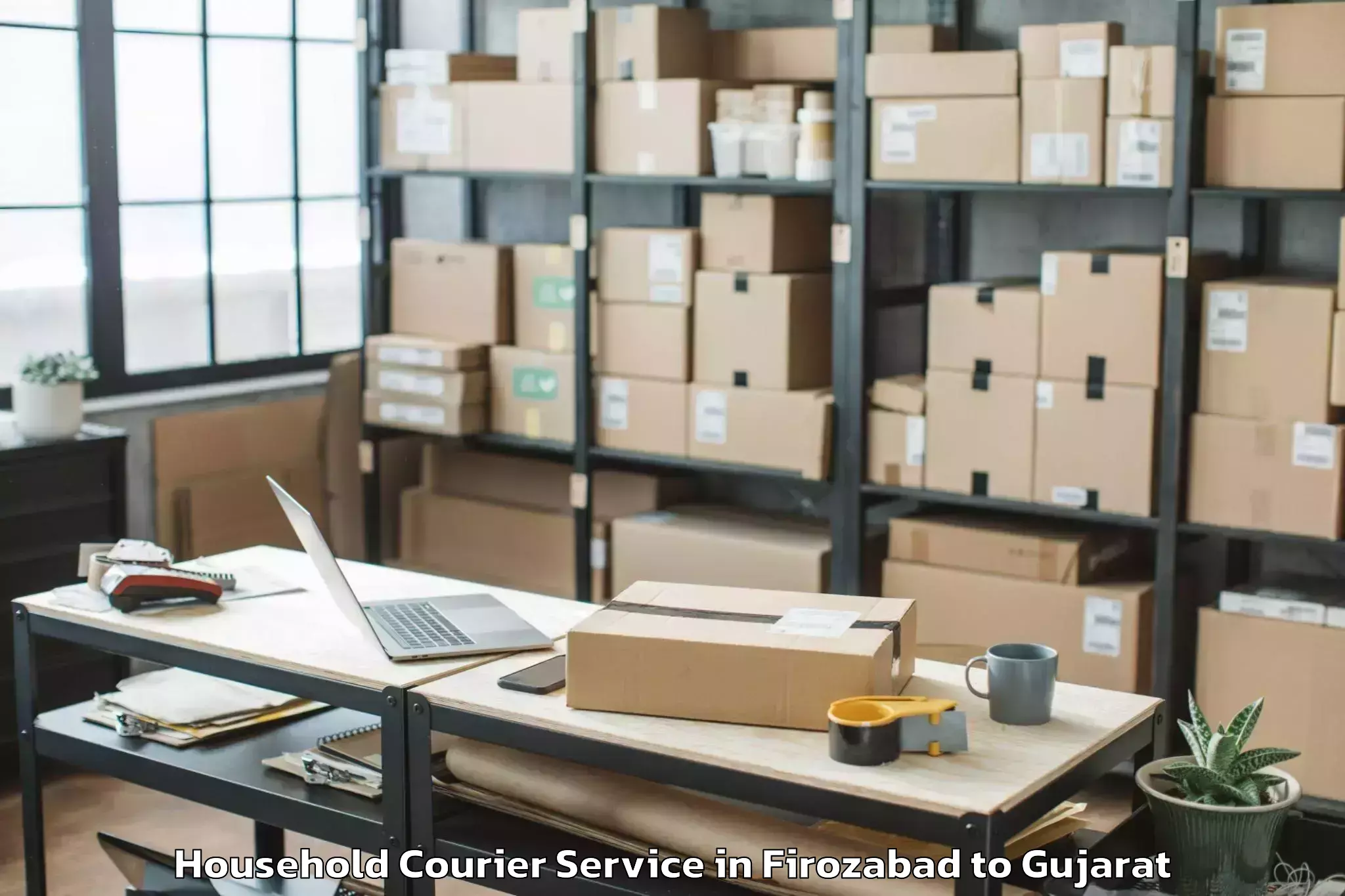 Expert Firozabad to Iiit Vadodara Household Courier